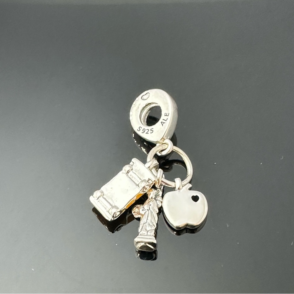 Pandora New York Trio Taxi Statue of Liberty Dangle Charm 925 Ale Silver #126 - Picture 3 of 5